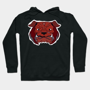 Angry bulldog face Hoodie